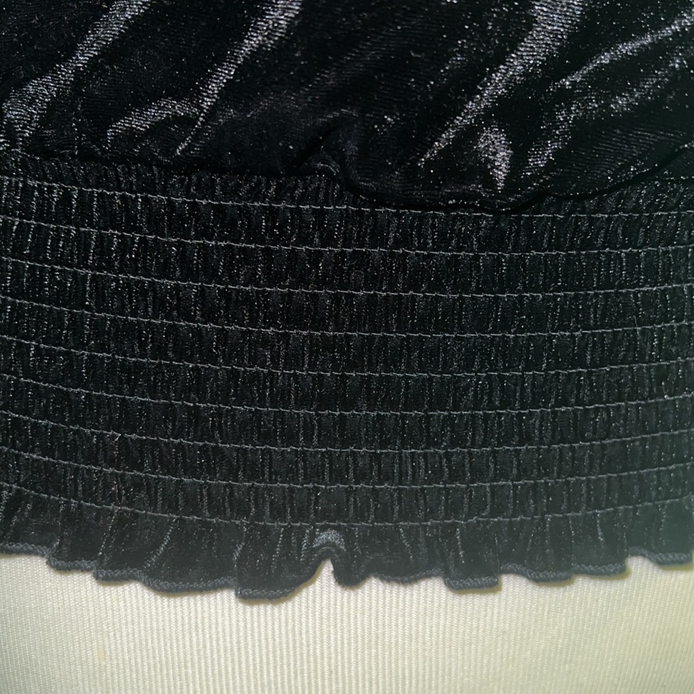 Laundry by Shelli Segal Small black velour top New With Tags polyester blend - Picture 6 of 14